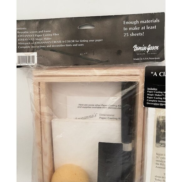 NOS Paper Making Paper Casting Kit & Screen Ornaments Cards Ornaments Crafting - Picture 3 of 6